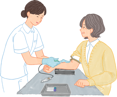血液検査（採血）のイラスト