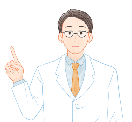 リスク分類を説明する先生のイラスト